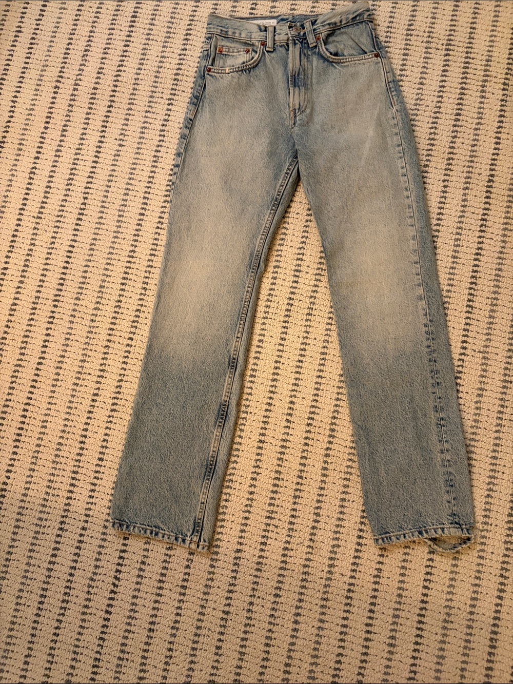 Zara Women's Light Blue Straight Leg Jeans